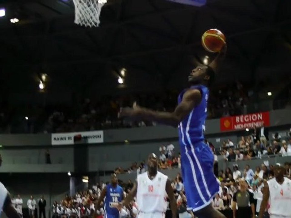 Dunk Florent Pietrus, France-Côte d'Ivoire, Toulouse- 29 juin