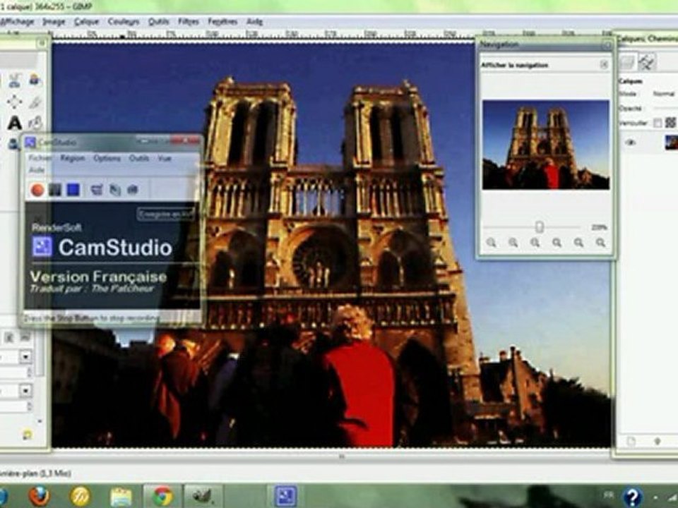 GIMP Outil perspective