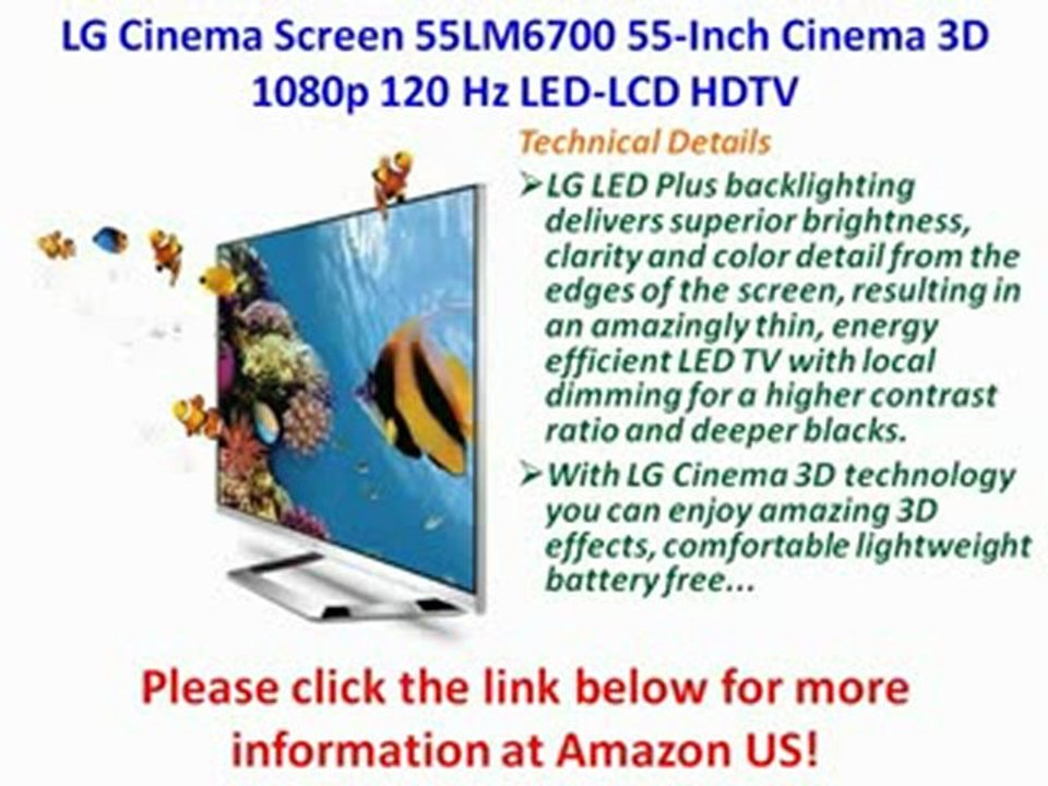 FOR SALE LG Cinema Screen 55LM6700 55-Inch Cinema 3D 1080p 120 Hz LED-LCD HDTV