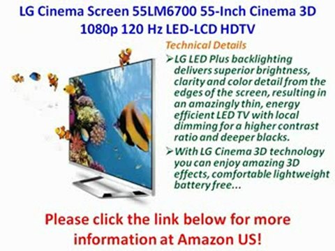 FOR SALE LG Cinema Screen 55LM6700 55-Inch Cinema 3D 1080p 120 Hz LED-LCD HDTV