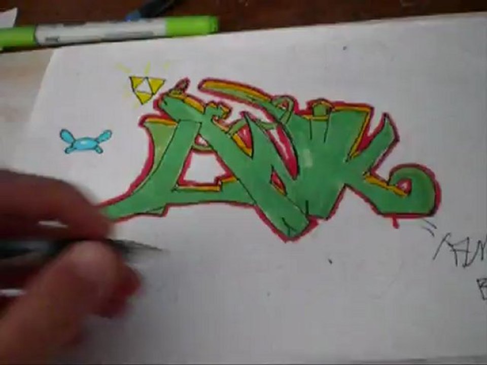 graffiti papier en speed drawing