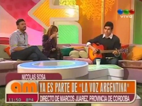 Nicolás Sosa en AM Me veo en la final LA VOZ ARGENTINA