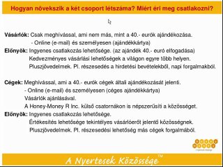 honey-money altalános tájékoztató