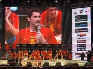 El discurso de Pepe Reina a Iker Casillas en Cibeles