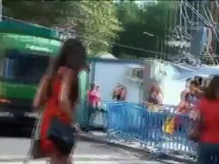 Sara Carbonero en la celebración de Cibeles