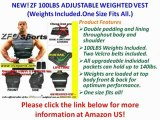 NEW! ZF 100LBS ADJUSTABLE WEIGHTED VEST (Weights Included.One Size Fits All.)