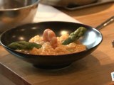 Cuisine : Recette risotto aux gambas et asperges étape 2