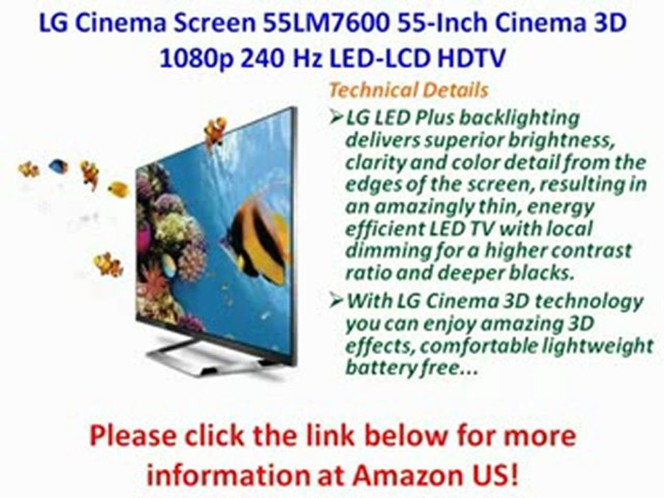 LG Cinema Screen 55LM7600 55-Inch Best Price