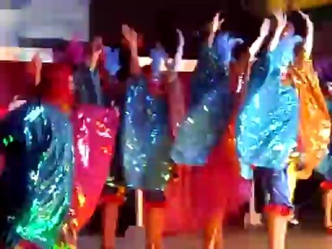 Prunksitzung in Elfershausen Karenevalsverein Blau-Weiss Showtanz Euerdorf Puppen 07.02.2009