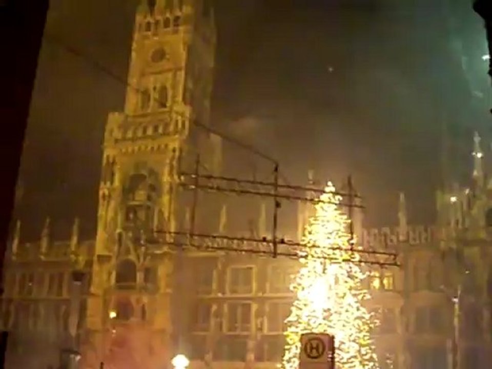 Silvester in München Marienplatz 2008 - 2009 Hubert Fella