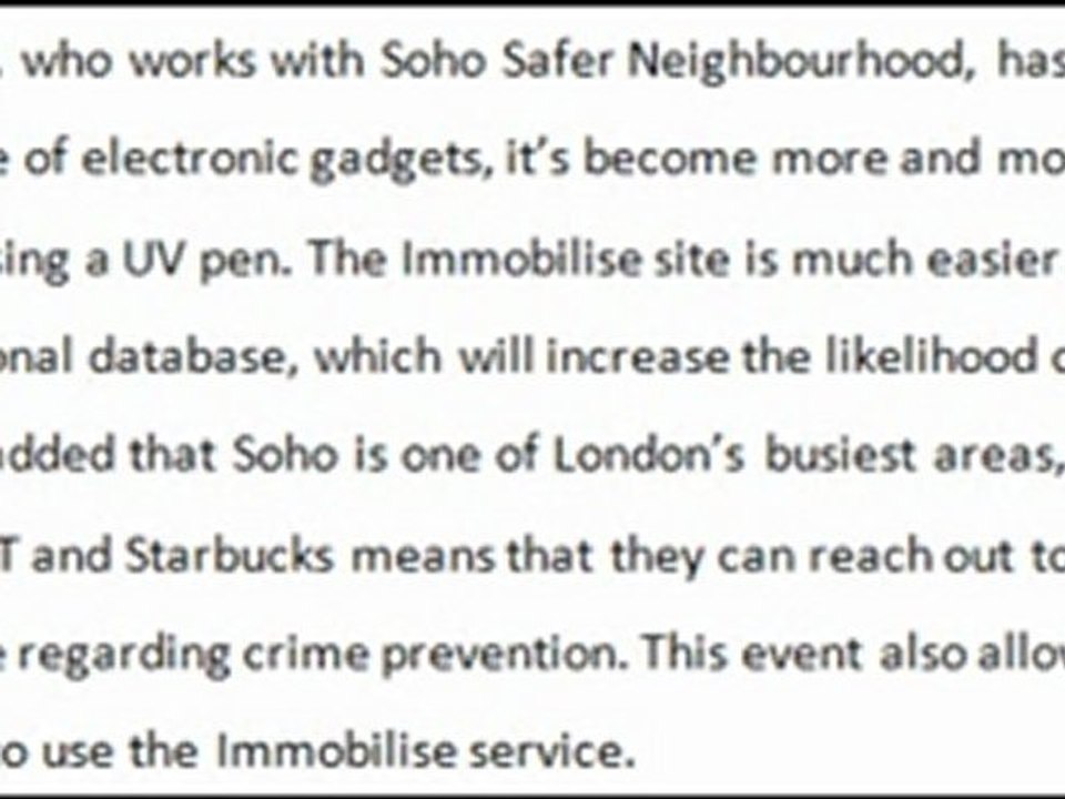 0151 650 5650 - Soho Safer neighbourhoods are protecting locals’ valuables