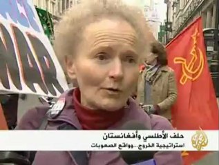 تظاهر الآلاف في لندن احتجاجا على الحرب في أفغانستان