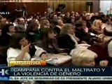 Argentina concientizará contra violencia de género