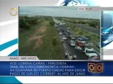 Trabajadores de varias empresas de la CVG trancaron la avenida Guayana de Puerto Ordaz