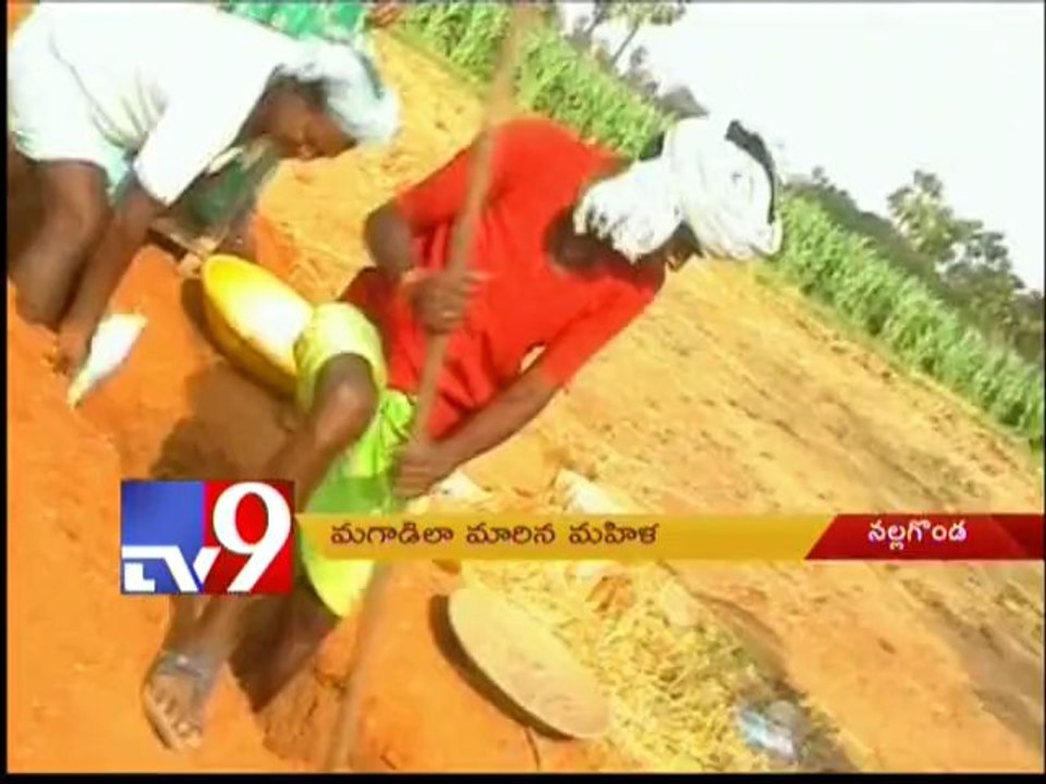 Woman does man's work for livelihood