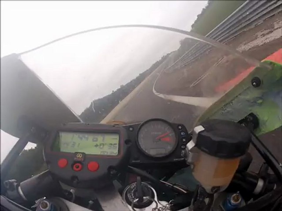 Petit tour chronométré à dijon en zx6r 2001