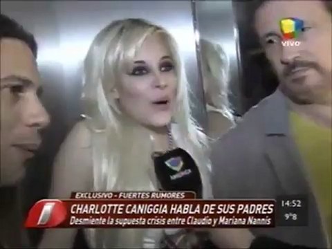 CHARLOTTE CANIGGIA RESPONDE SOBRE SU ABUELO Y LA NANNIS DICE QUE EL DJ ES GAY