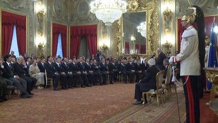 Napoli - Giorgio Napolitano con la Nazionale di calcio (03.07.12)