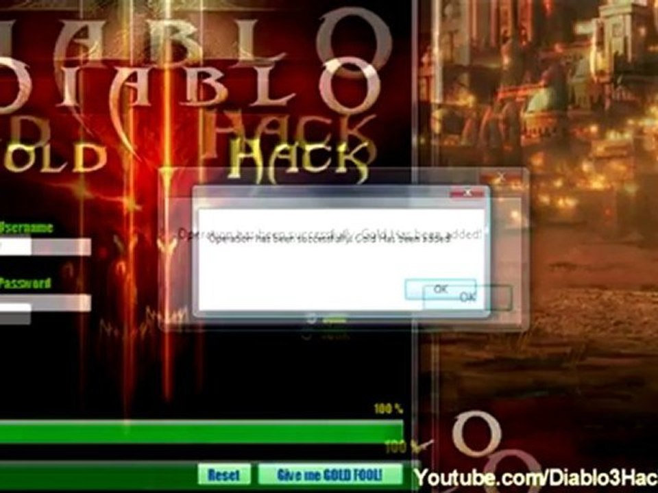 Diablo 3 Gold Hack Exploit + Diablo 3 Hack Tool 1.2 - Free Download
