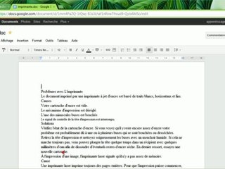 Paramètre de partage sur Google Documents
