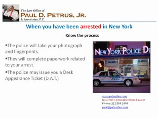 after you have been arrested in new york