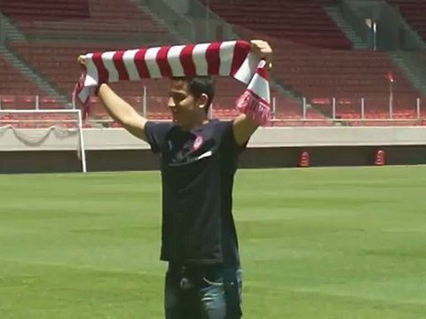 Παρουσίαση των παικτών του Ολυμπιακού στο Γ. Καραϊσκάκης - Γιαννιώτης, Τάτος, Μανωλάς, Βλαχοδήμος, Ζαραδούκας, Σιόβας (3)