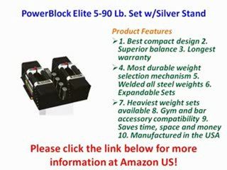PowerBlock Elite 5-90 Lb. Set w/Silver Stand