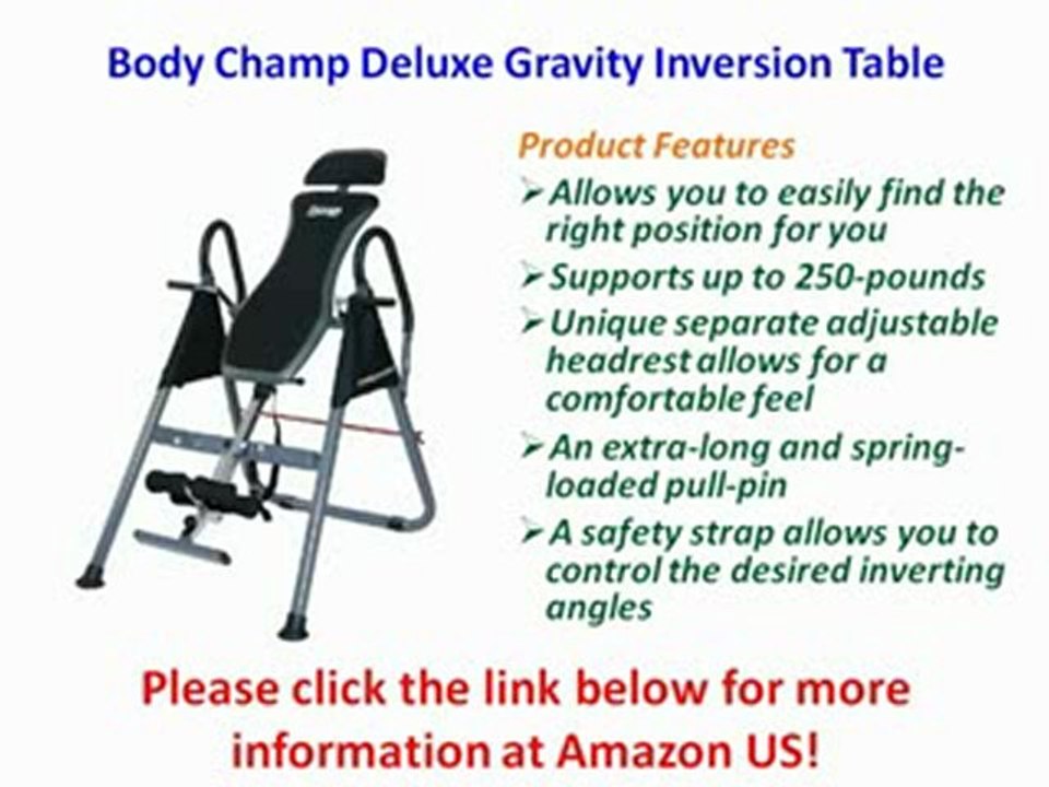 Body Champ Deluxe Gravity Inversion Table