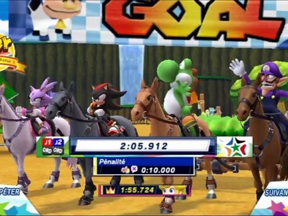 Mario et Sonic aux Jeux Olympiques de Londres 2012 - Equitation Rêve (Co-op)