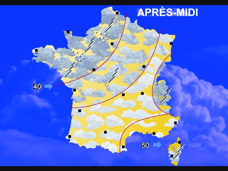 Météo 6 juillet 2012: Averses et orages !