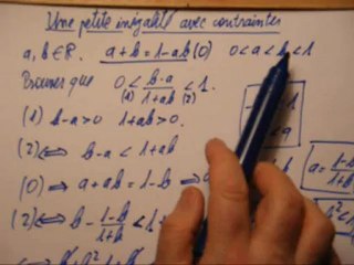 111.Une petite inégalité avec contraintes