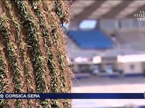 Via Stella : La pose de la nouvelle pelouse du stade de Furiani
