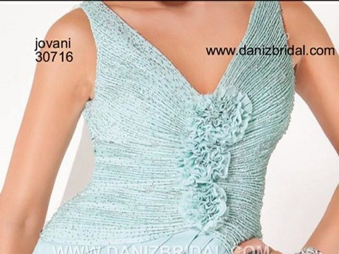 Jovani 30716 Rosette Ruched Cocktail Dress 30716