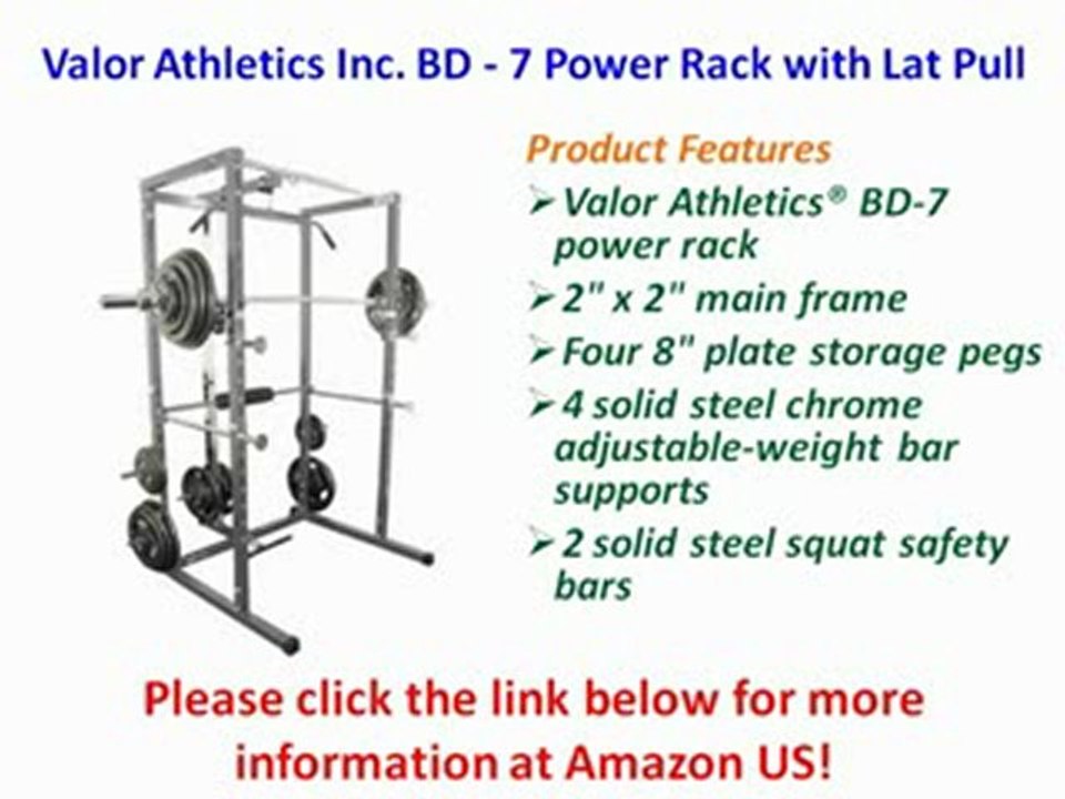FOR SALE Valor Athletics Inc. BD - 7 Power Rack with Lat Pull