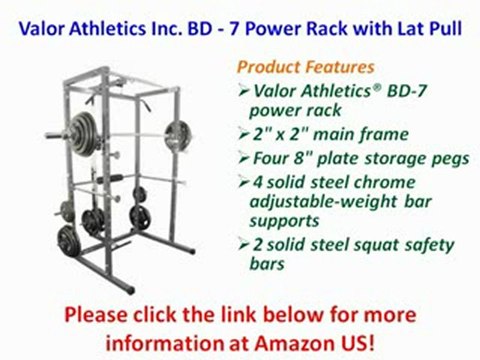 Valor Athletics Inc. BD - 7 Power Rack with Lat Pull Best Price