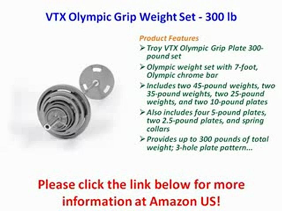 4457. VTX Olympic Grip Weight Set - 300 lb