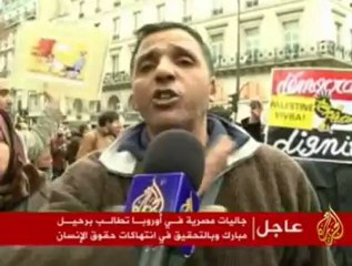 تظاهرة بفرنسا لتأييد تظاهرات ميدان التحرير