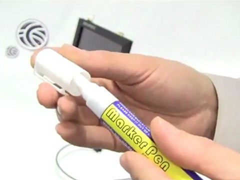 Pizarra de LED de DisplayMatic de 29 x 24 cm negra, distribuida por cartelledes