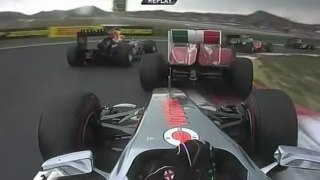 F1 2011 - R16 - Massa vs Button vs Webber battle onboard Korea