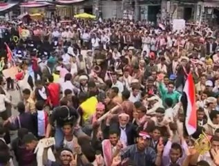 تظاهرة للجالية اليمنية في واشنطن دعما للثورة