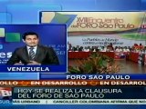 Hoy concluye en Caracas el foro de Sao Paulo