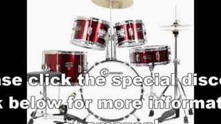 Junior 5-Piece Red Childrens Drum Set with Cymbals Sticks Stands Stool and Hardware | best drum set 2012