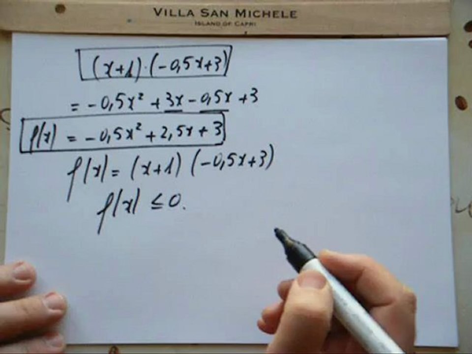 114.Une parabole coupée par une droite