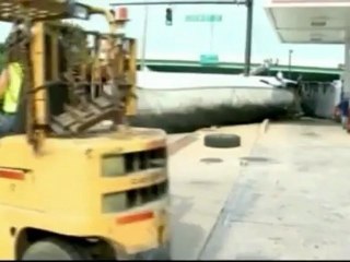 Out of control truck slams into Ohio gas station