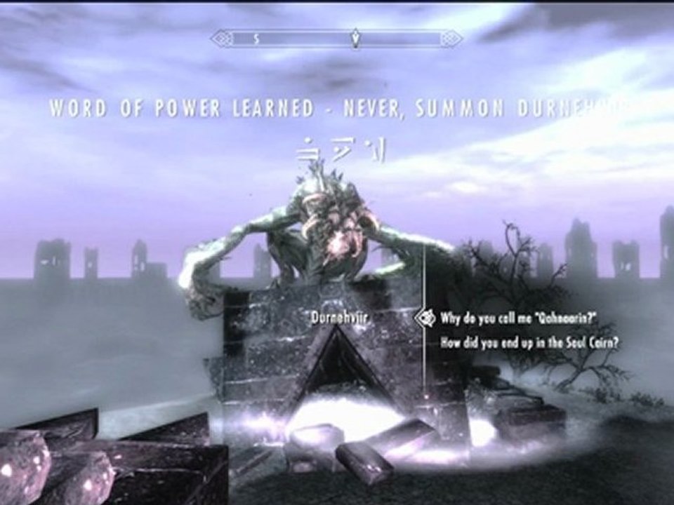 Skyrim Dawnguard - Find the Summon Durnehviir Shout