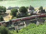 Raddampfer Goethe, Rheinschiffe und Eisenbahn bei Assmannshausen Teil 02 von 02