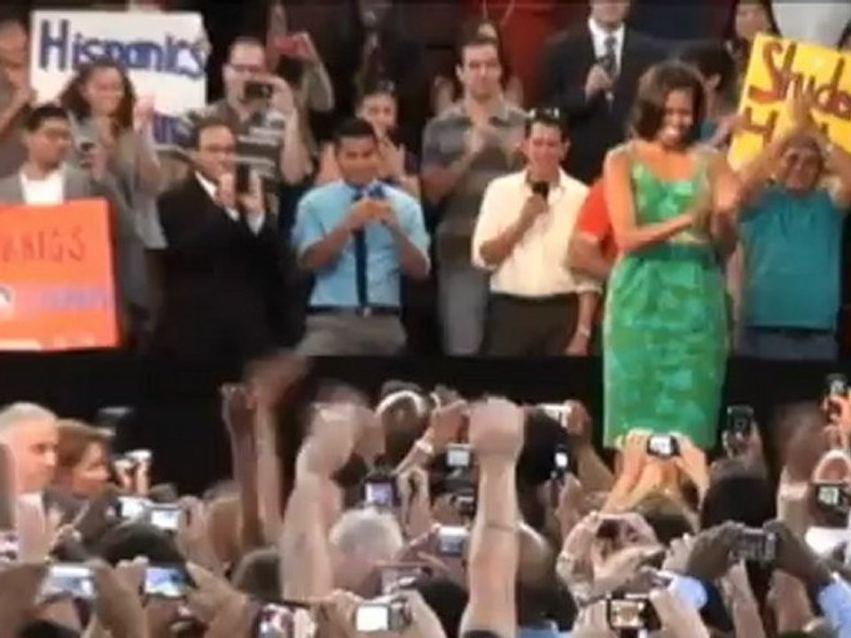 Michelle Obama defiende en la Florida la lucha de su esposo por los valores