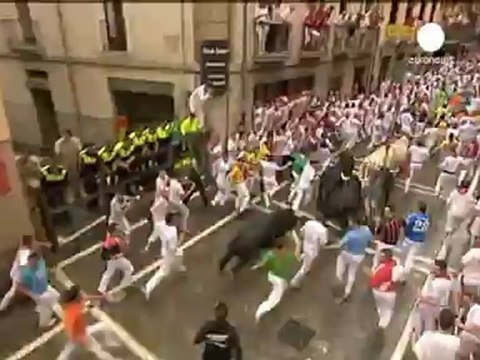 Man gored by Pamplona bull