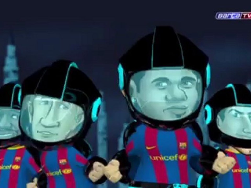 FC Barcelone - Les Toons en version Tron