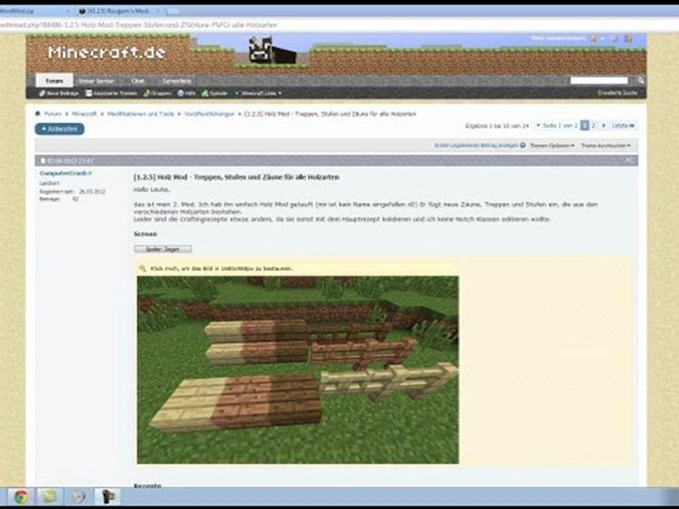 Minecraft Mod Review WoodMod Deutsch